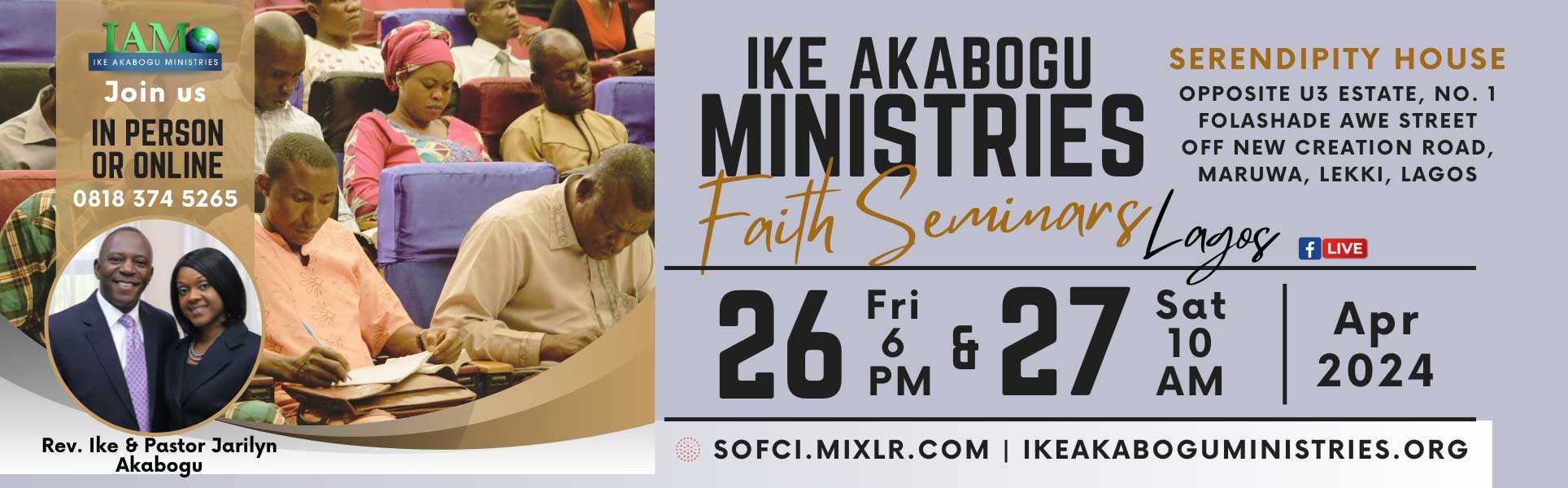 Ike Akabogu ministries Faith Seminar